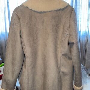 Ralph Lauren Gray Teddy Jacket with Cream Accents